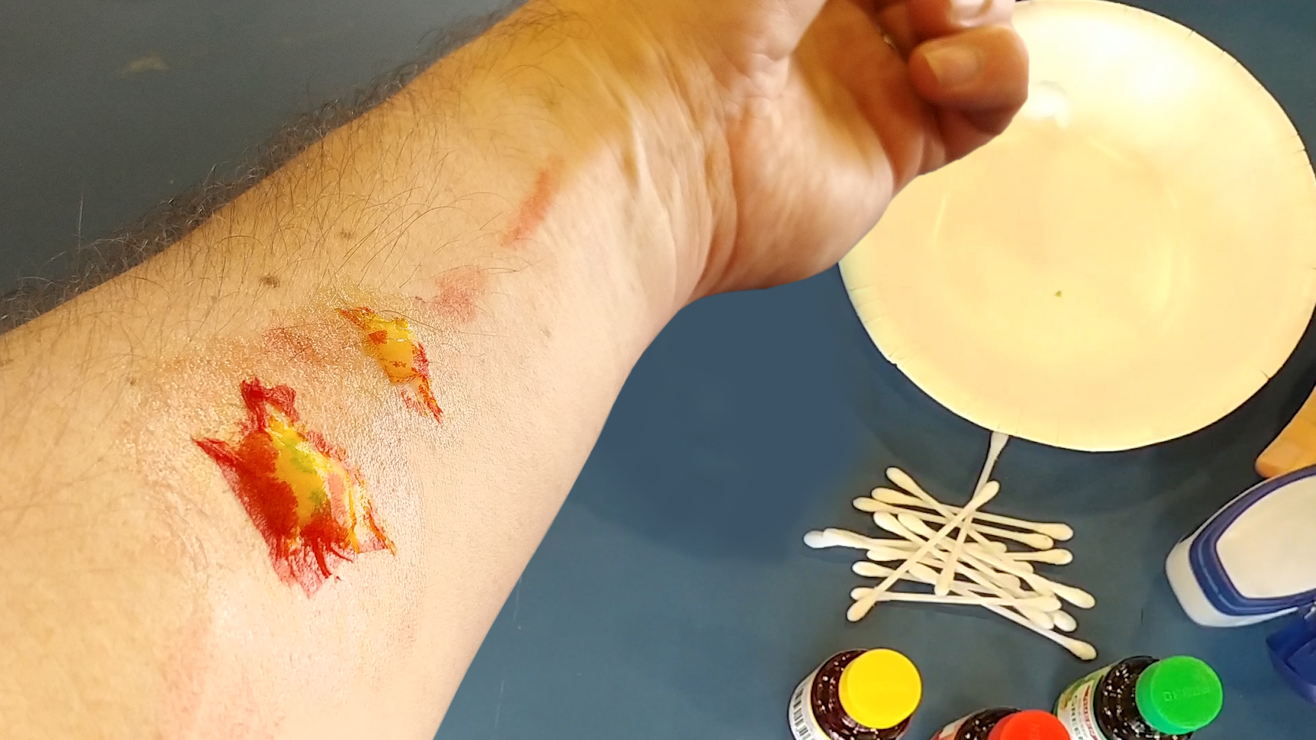 Fake special effects wound make-up